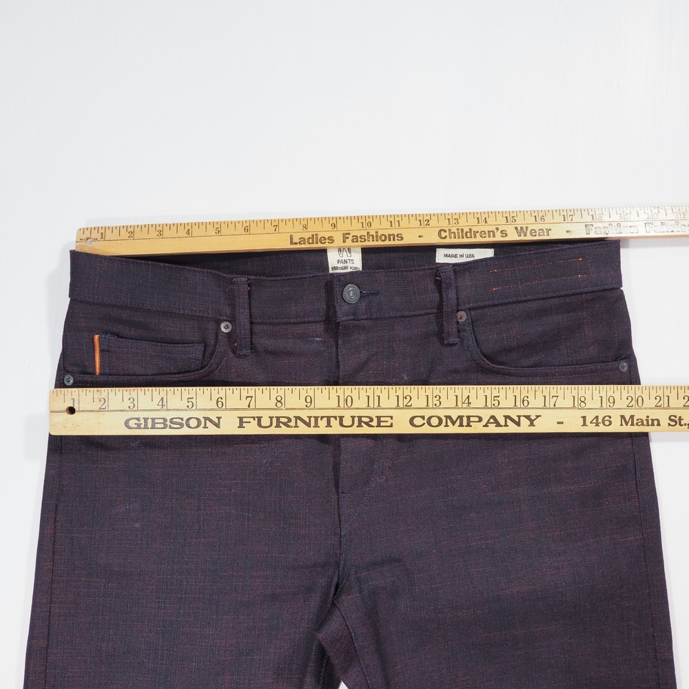 Slim Men's Jeans in Dark Charcoal with Red Selvedge Detail - Picture 7 of 16